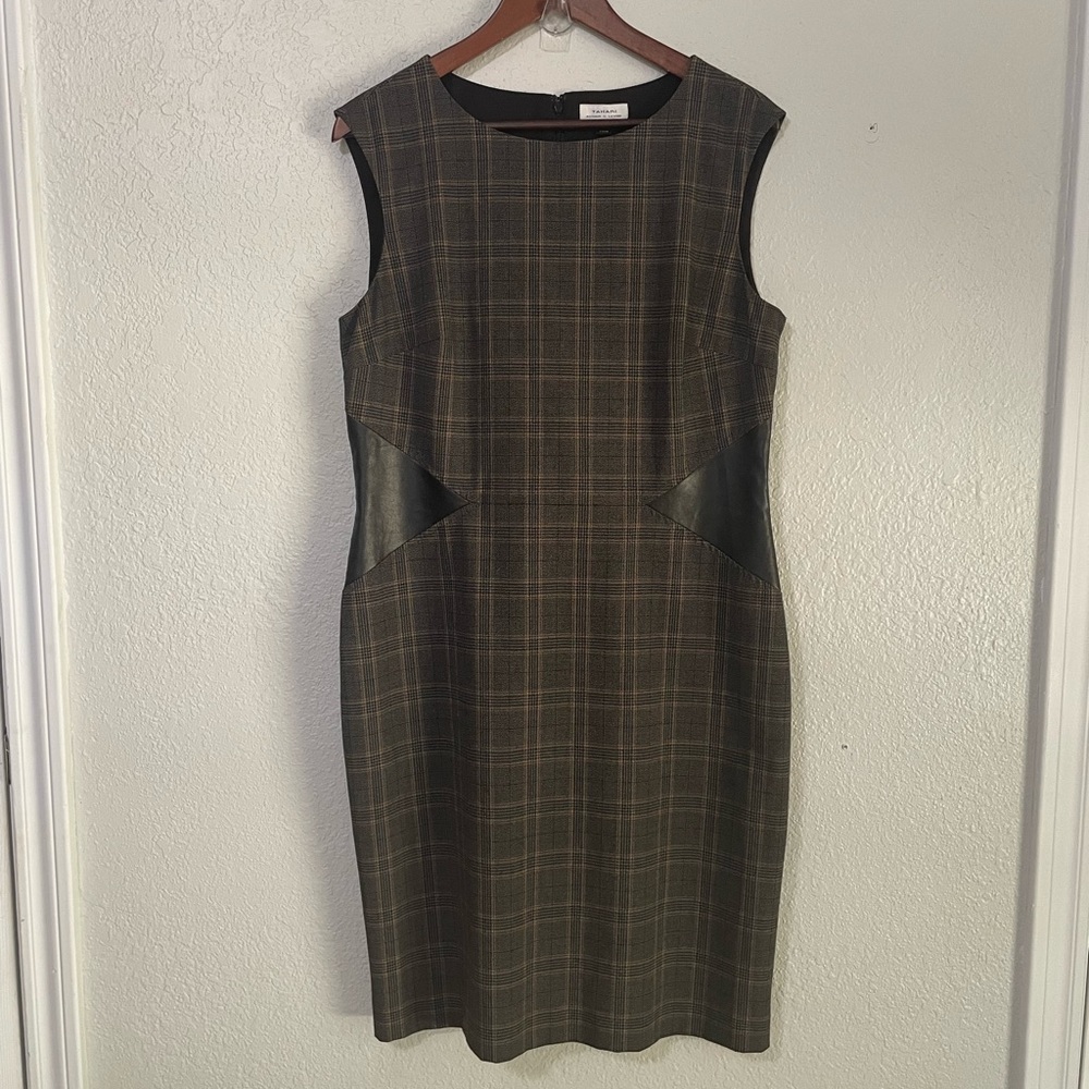 Tahari Arthur S. Levine Plaid Sheath Dress